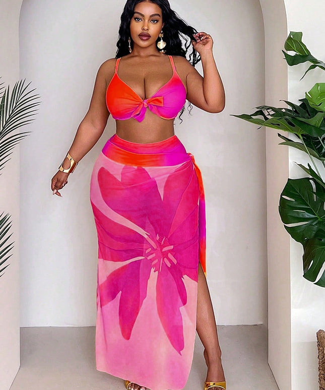 KissICON Hot Pink / 0XL Curve 3pcs Set – Ombre Gradient Print