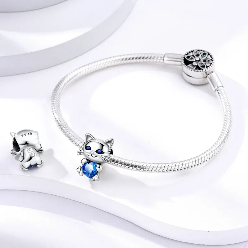 KissICON Hot Sale 925 Silver Butterfly Chameleon Owl Sunflower Charms Fit Original Bracelet Necklace DIY Bead For Women Jewelry