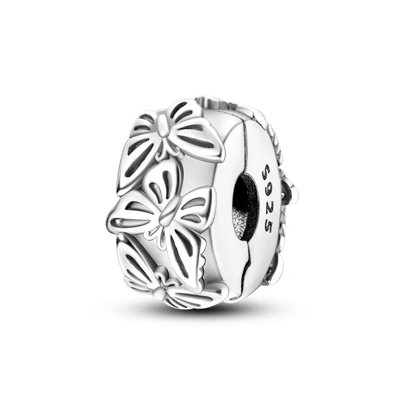 KissICON Hot Sale 925 Silver Butterfly Chameleon Owl Sunflower Charms Fit Original Bracelet Necklace DIY Bead For Women Jewelry
