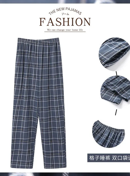 KissICON Hot Sale Cotton Plaid Pajama Pants for Adults
