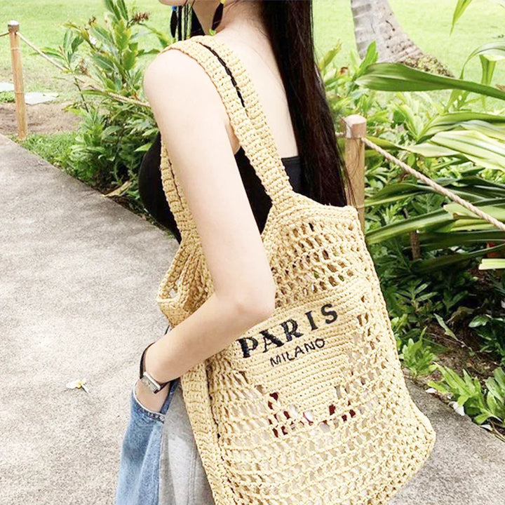 Hot Sale Straw Handmade Woven Handbag – Hollow Out Solid