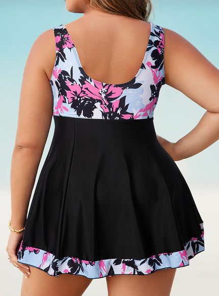KissICON Hot Selling Floral Print Curve Tankini