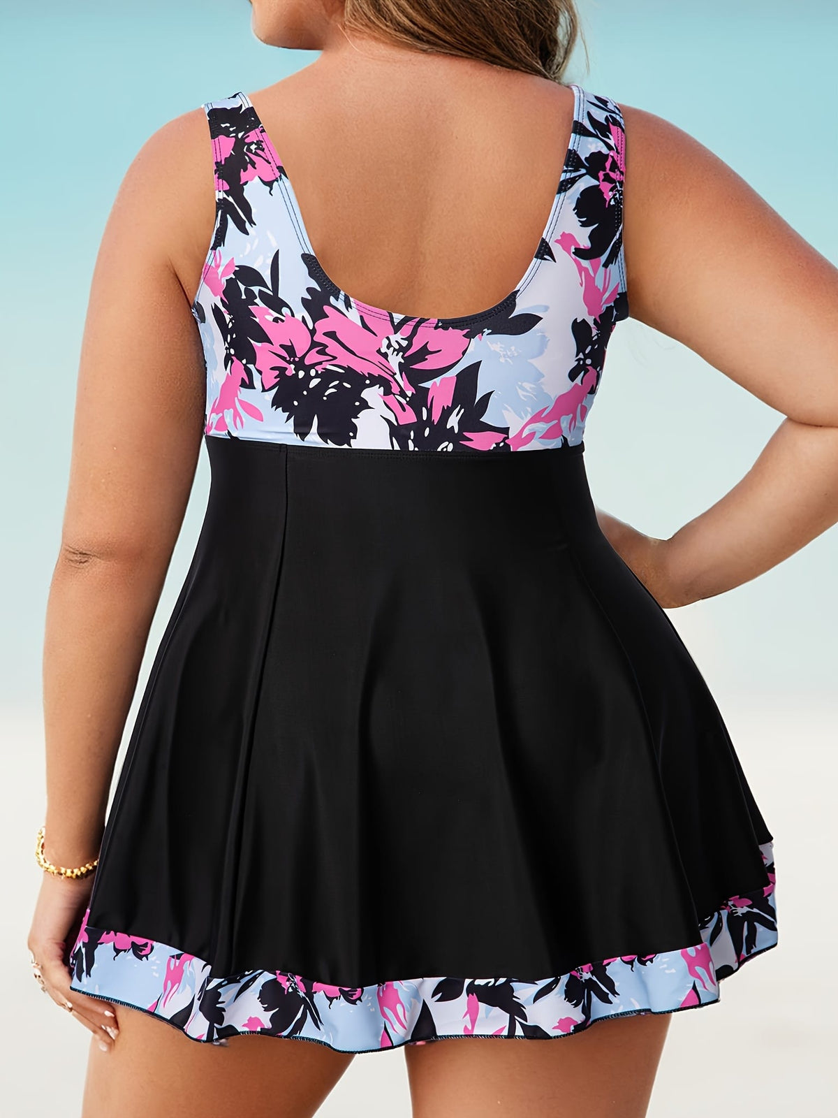 KissICON Hot Selling Floral Print Curve Tankini