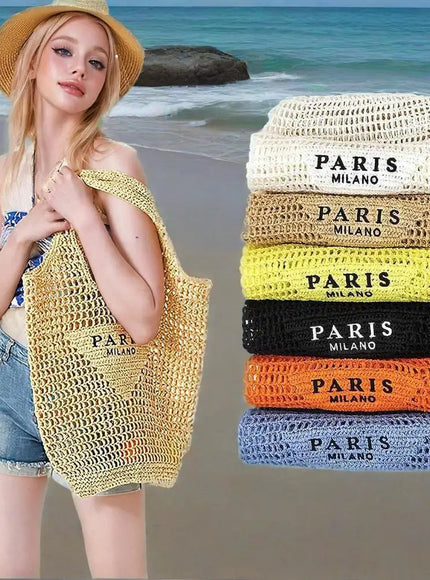 KissICON Hot-selling Hand-woven Women's Handbag – Letter Embroidery