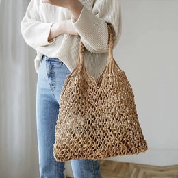 KissICON Hot Selling Hollow Shoulder Handmade Solid Handbag