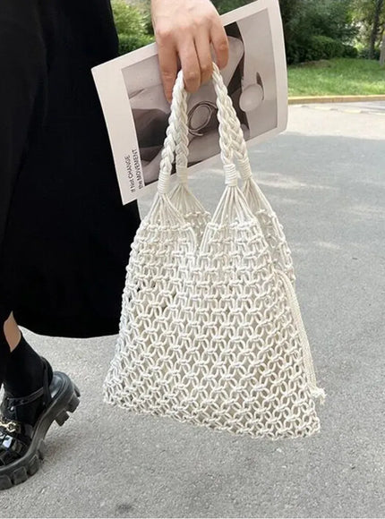 KissICON Hot Selling Hollow Shoulder Handmade Solid Handbag