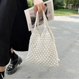 KissICON Hot Selling Hollow Shoulder Handmade Solid Handbag