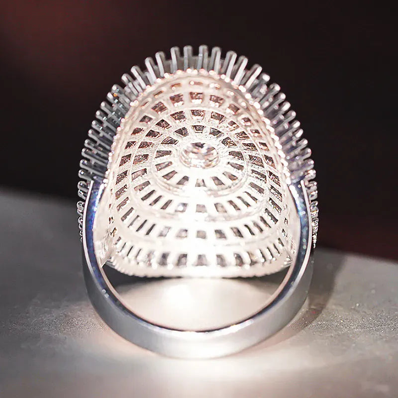 KissICON Huitan Bling Oval Ring – CZ Wedding Glam