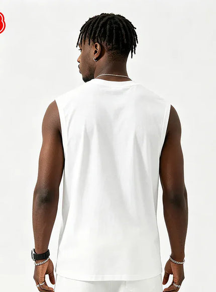 KissICON Hustle Houston Cotton Mens Loose Sleeveless Summer Vest