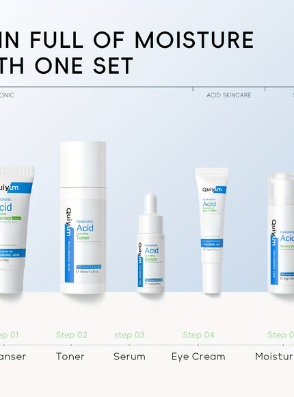 KissICON Hyaluronic Acid Hyaluronic Acid Skincare Set 5 In 1 Gift