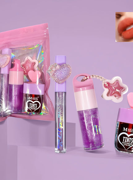 KissICON Hydrating Colorchanging Lip Gloss Honey Gift Set