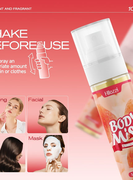 KissICON Hydrating Glow Mist Strawberry Amber Mango