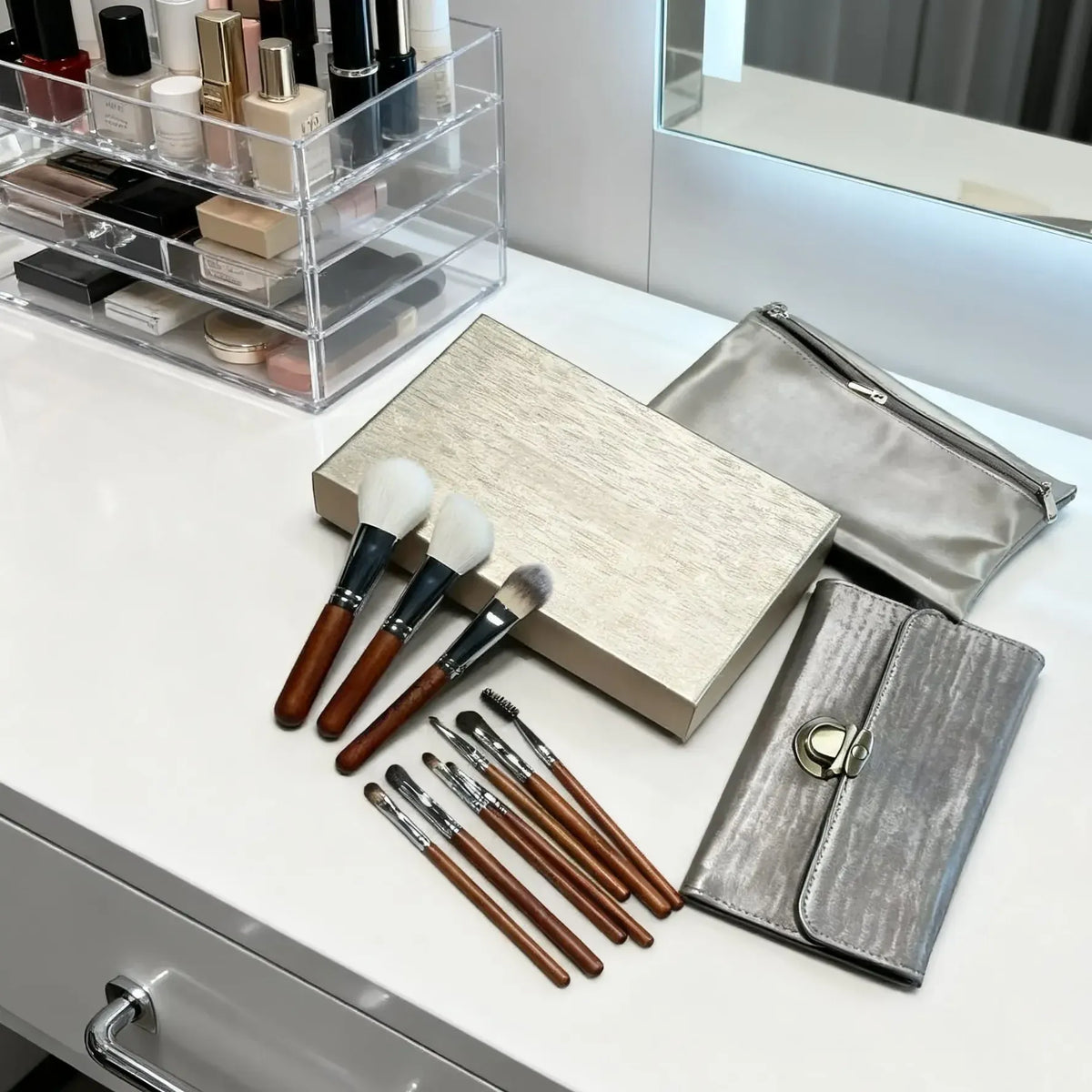 KissICON HZS00302 Luxury Makeup Brush Set With Solid Wood Handle