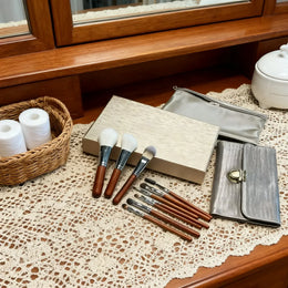 KissICON HZS00302 Luxury Makeup Brush Set With Solid Wood Handle