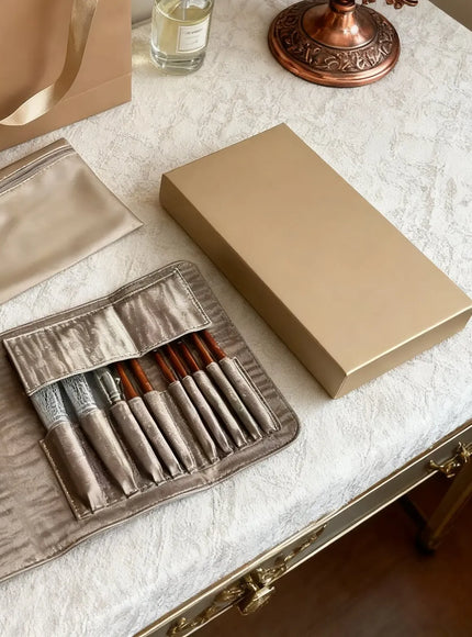 KissICON HZS00302 Luxury Makeup Brush Set With Solid Wood Handle