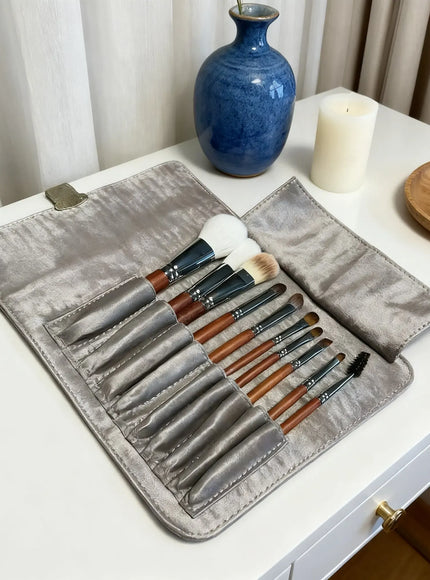 KissICON HZS00302 Luxury Makeup Brush Set With Solid Wood Handle