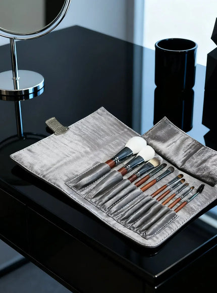 KissICON HZS00302 Luxury Makeup Brush Set With Solid Wood Handle