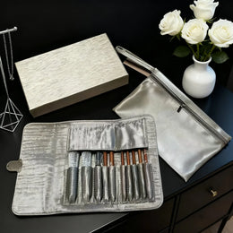 KissICON HZS00302 Luxury Makeup Brush Set With Solid Wood Handle