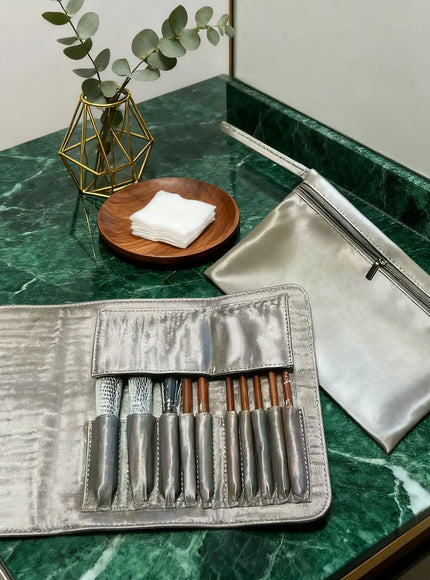 KissICON HZS00302 Luxury Makeup Brush Set With Solid Wood Handle