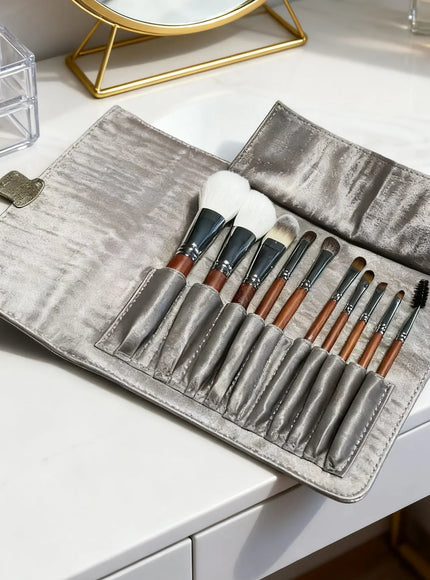 KissICON HZS00302 Luxury Makeup Brush Set With Solid Wood Handle