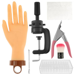 KissICON Illustration set KissIcon Nail Practice Hand with Clamp Holder -