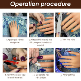 KissICON Illustration set KissIcon Nail Practice Hand with Clamp Holder -