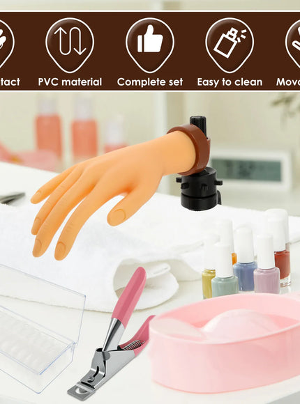 KissICON Illustration set KissIcon Nail Practice Hand with Clamp Holder -