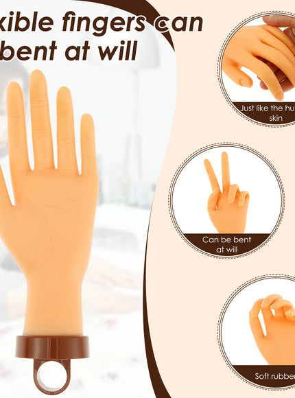 KissICON Illustration set KissIcon Nail Practice Hand with Clamp Holder -