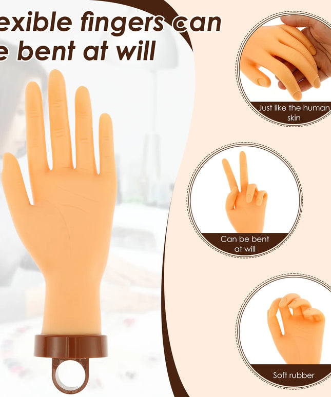KissICON Illustration set KissIcon Nail Practice Hand with Clamp Holder -