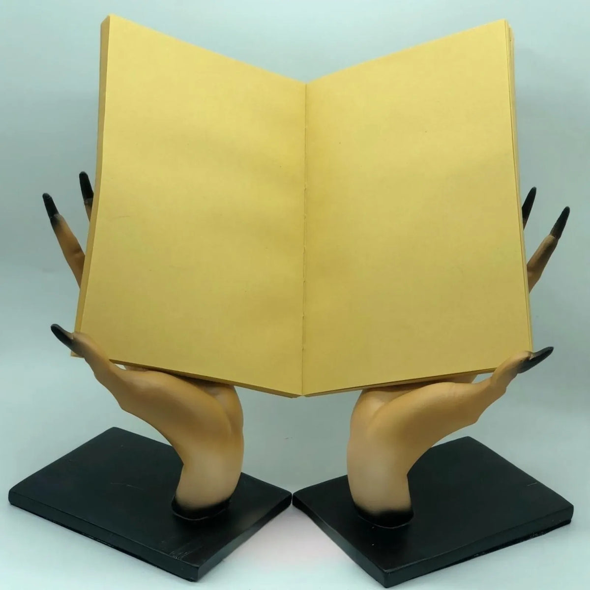 KissICON Image Color Halloween Bookends Decor Gothic Home Decor Bookends Shelves Unique Scary Monster Hand Book Ends Spooky Halloween Room Decor