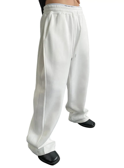 KissICON Image color13 / XL Mens Sweatpants Straight Fit Joggers for Sports and Streetwear Loose Oversized Casual Pant Drawstring Multi-pocket Men Long Pant