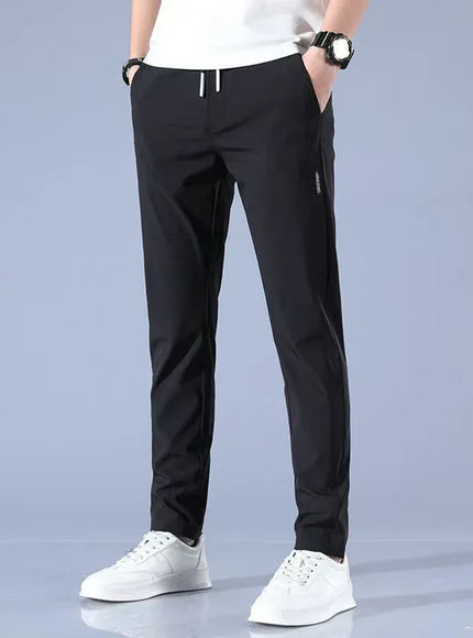 KissICON Image Color23 / M Summer Men Ice Silk Pants Straight Fit Large Size Multi Functional Comfortable Lightweight Quick Dry Sports Trousers