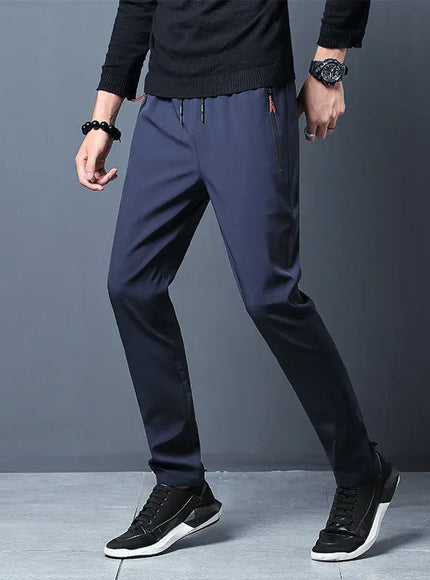 KissICON Image Color29 / 5XL Summer Men Ice Silk Pants Straight Fit Large Size Multi Functional Comfortable Lightweight Quick Dry Sports Trousers
