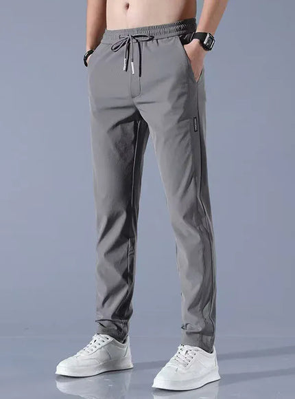 KissICON Image Color3 / M Summer Men Ice Silk Pants Straight Fit Large Size Multi Functional Comfortable Lightweight Quick Dry Sports Trousers