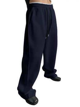 KissICON Image color35 / XL Mens Sweatpants Straight Fit Joggers for Sports and Streetwear Loose Oversized Casual Pant Drawstring Multi-pocket Men Long Pant