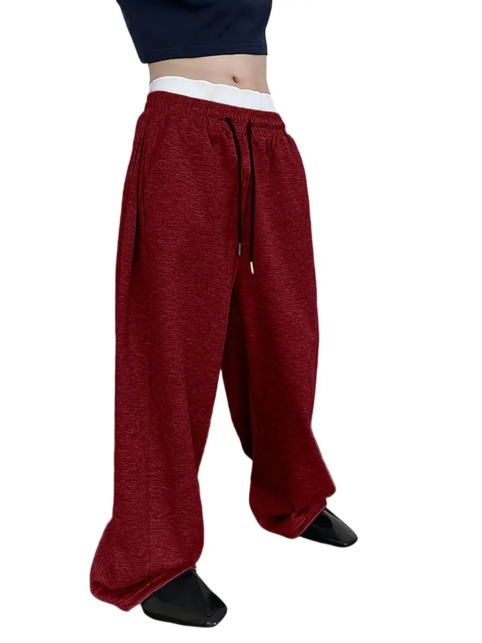 KissICON Image color45 / M Mens Sweatpants Straight Fit Joggers for Sports and Streetwear Loose Oversized Casual Pant Drawstring Multi-pocket Men Long Pant