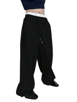 KissICON Image color49 / XL Mens Sweatpants Straight Fit Joggers for Sports and Streetwear Loose Oversized Casual Pant Drawstring Multi-pocket Men Long Pant