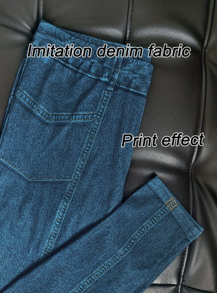 jkthpu-45 【imitation denim】Plus Size - [imitation Faux Denim]Plus Size