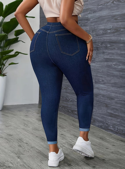 jkthpu-45 【imitation denim】Plus Size - [imitation Faux Denim]Plus Size