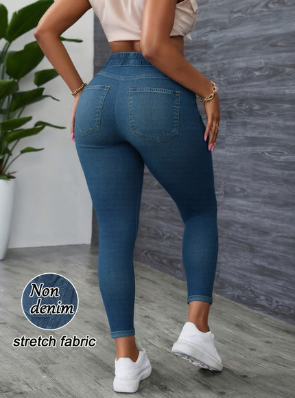 jkthpu-45 【imitation denim】Plus Size - [imitation Faux Denim]Plus Size