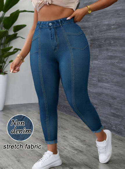 jkthpu-45 【imitation denim】Plus Size - [imitation Faux Denim]Plus Size