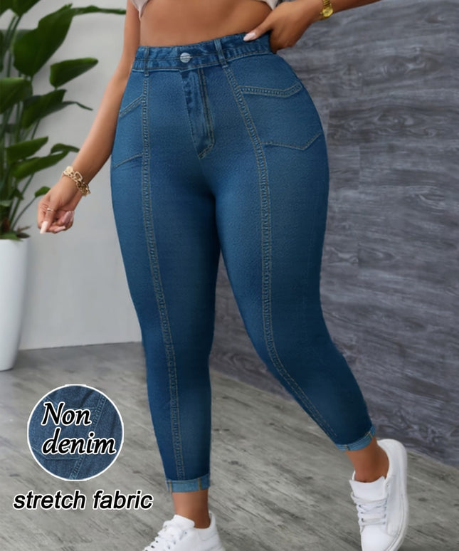 jkthpu-45 【imitation denim】Plus Size - [imitation Faux Denim]Plus Size