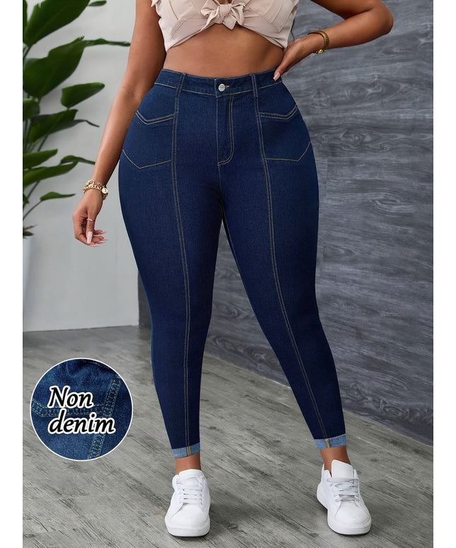 jkthpu-45 【imitation denim】Plus Size - [imitation Faux Denim]Plus Size