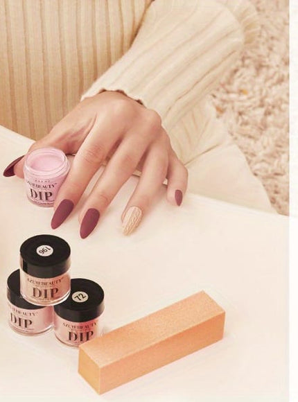KissICON Independent lady KissIcon AzureBeauty Dip Powder Nail Kit 30Pcs Matte