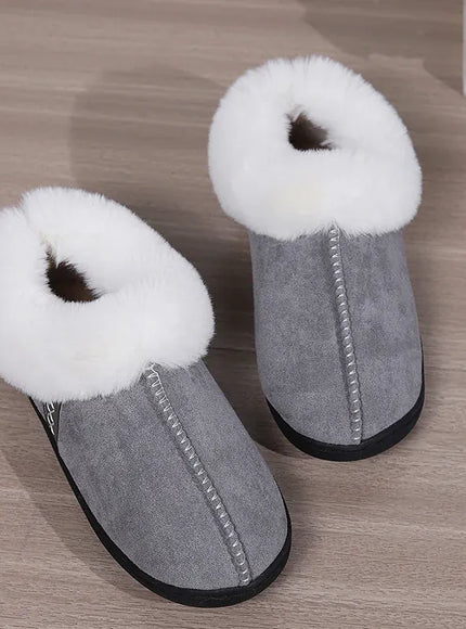 KissICON Indoor Flat Heel Warm Home Slippers Women Bag