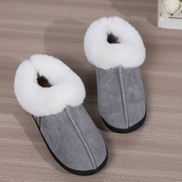 KissICON Indoor Flat Heel Warm Home Slippers Women Bag