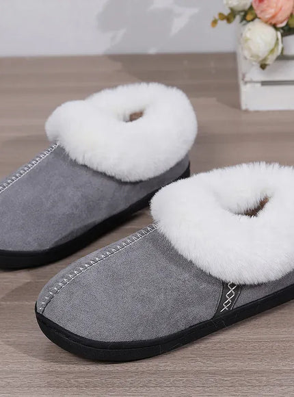 KissICON Indoor Flat Heel Warm Home Slippers Women Bag
