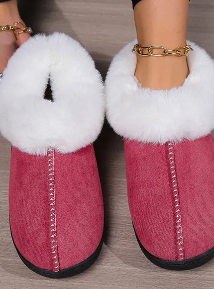 KissICON Indoor Flat Heel Warm Home Slippers Women Bag