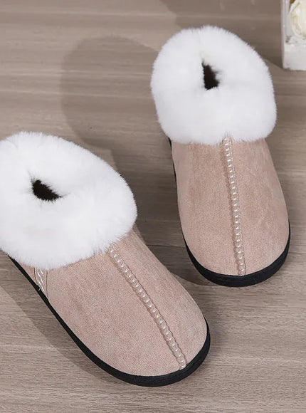 KissICON Indoor Flat Heel Warm Home Slippers Women Bag