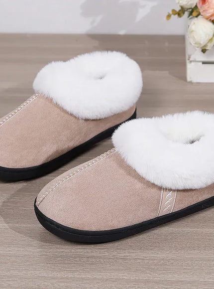 KissICON Indoor Flat Heel Warm Home Slippers Women Bag